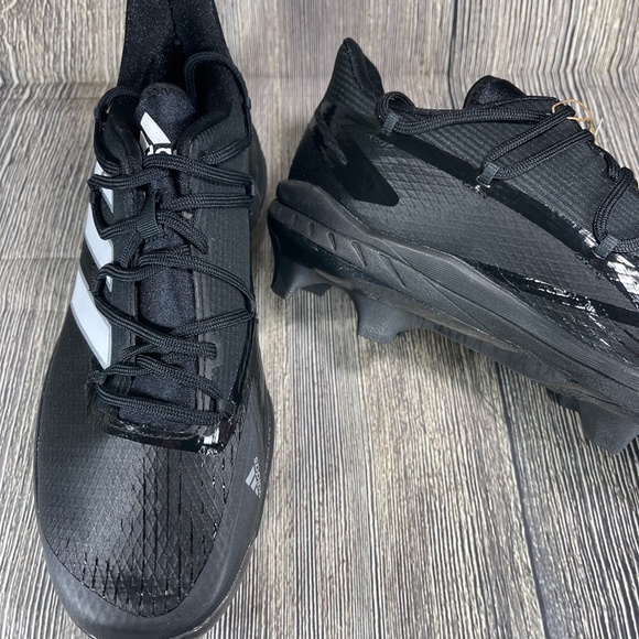 Adidas Adizero Afterburner 8 TPU Black/White Baseball Cleats Mens Sizes FZ4220 - Picture 6 of 8